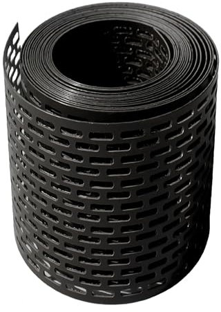 Decket Insektenschutzgitter für Dach, UV- und Witterungsbeständiges Traufgitter, Schutzgitter für Belüftung & Barriere gegen Insekten, Vögel oder Nagetiere, Rolle mit 5 Lfm. & 100 mm Höhe, Schwarz