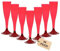 MA MAISON Flute da Champagne 100 ml Eleganti Calici in Plastica Riutilizzabili, Resistenti, Trasparenti, Riciclabili - Flute per Feste Calici di Vino- Bicchieri Lavabili Colorati (Base Rosa - 96 Pz)