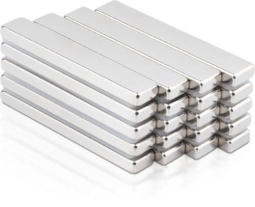 FPMYB 20 Stück Magnete Stark 60x10x5mm, Neodym Magnete Extra Stark Super Stark Seltenerdmagnete, Magnet Rechteckig für Pinnwand, Küchenschrank, Whiteboard, Magnetboard
