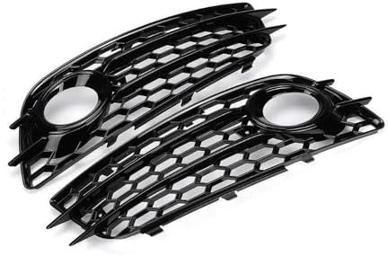 FEIFEISS Car Front Bumper Grill Cover Lamps Ventilation Grille Frame Styling Body Fittings Accelerator, Compatible with Audi A4 B8 S-Lines S4 2008 – 2012