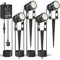 HIBOITEC 4PCS Garden Lights Mains Powered with Transformer, 37.5FT Photocell Sensor Garden Spotlight Dimmable 2700K Waterproof Outdoor Lights with Timer Landscape Spotlights for House Yard Trees Plant