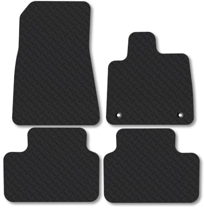 Volvo C40 (2022-2024) 5mm Rubber Car Mats | Heavy Duty Rubber Tailored Fit Floor Mats Full Coverage Durable Waterproof Accessories Easy Clean Anti Slip Made in the UK