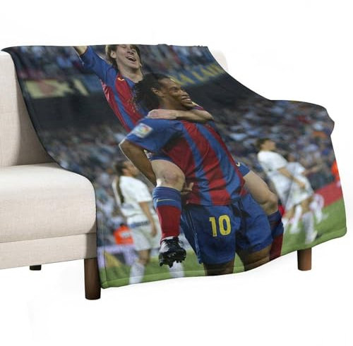 DIDUOMAN Ronaldinho Fleece-Decken für Bett, Couch, Sofa, dicke und warme Flanelldecke, weicher flauschiger Plüsch für alle Jahreszeiten, 127 x 152,4 cm