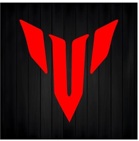 1 x MT-Logo-Aufkleber für Motorrad-Karosserie, Kraftstofftank, Vinyl-Aufkleber für Yamaha Mt-03 Mt-07 Mt-09 Mt-10 MT 07 09 03 10 (rot, 7,6 x 8 cm (S))