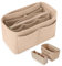 UESDU Taschenorganizer, Handtaschen Organizer Innentasche Filz Taschen Organizer Shopper 27 * 15 * 16cm Bag Organizer mit Mehrere Fächer Organizer Tasche (Beige)