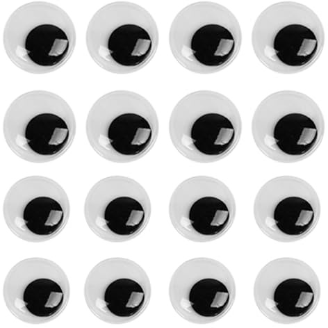 16 Stück Wackelaugen Selbstklebend Groß Wackelaugen GroßE Bastelaugen Kulleraugen Selbstklebend Aufkleben Googly Eyes Aufkleber Augen zum Basteln Auxiliary Klebeaugen Selbstklebend Caikailior Big Eyes