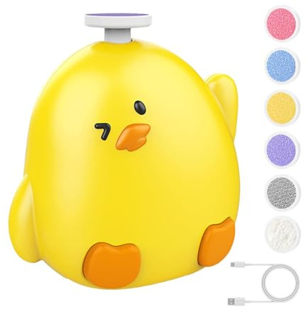 demaxiyad Elektrischer Baby-Nageltrimmer, elektrische Baby-Nagelfeile, elektrischer Nagelfräser für Babys | Nagelfeile mit 6 Ersatz-Köpfen, Schutzprodukte