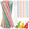 100 Pcs Plastic Straws Reusable, Drinking Straws Plastic, Cocktail Straws, Reusable Hard Straws, with 1 Pcs Cleaning Brush, for Home Bar Cafe Restaurant Barbecue Party Celebration