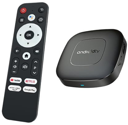 T1 Deluxe Edition Android 14.0 TV Box Quad-Core WiFi6 2.4G/5.8Ghz BT5.0 4K AV1 Ultra HD Voice Control Smart Home Player