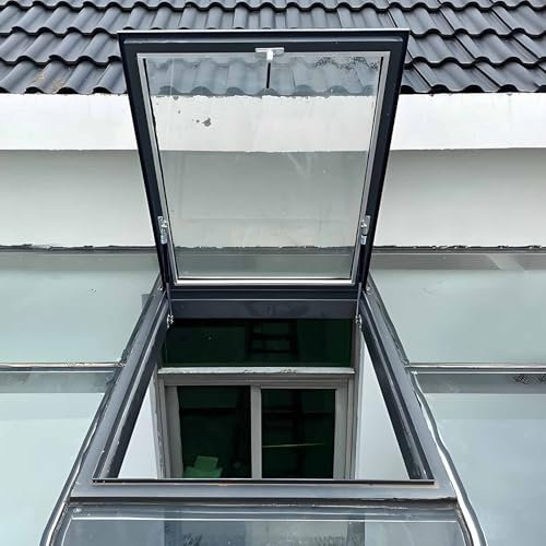 Finestra Per Tetto Inclinato, Finestra Per Tetto Piano Per Lucernario Interno, Finestra Da Tetto Per Soffitta, Copertura Per Lucernario Per Veranda E Capanno(Gray,LxW: 60x50cm(24x20in))