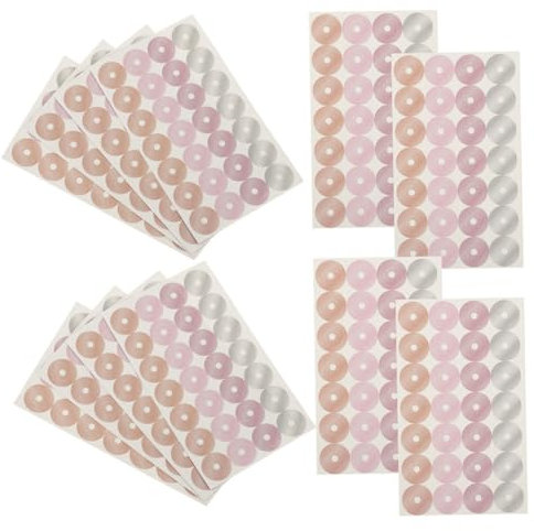 DOITOOL 32blätter Selbstklebende Lochverstärker-aufkleber Metallverstärkungsringe Für Loseblattpapier Schulegeeignete Heftaufkleber Zum Beschriften Strapazierfähig Leicht Entfernbar