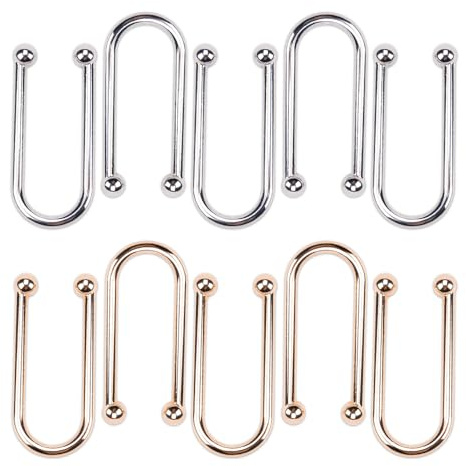SaiDian 10 clip per bikini alla moda in lega di metallo a forma di U, chiusure a gancio per reggiseno, per costumi da bagno e lingerie, accessori chic per costumi da bagno e colletti, clip per