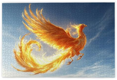 Puzzle 1000 Teile Erwachsene, Phönix Puzzle 1000 Teile mit Geschenkbox, Holzpuzzle Erwachsene mit Naturholz, Geschenke für Frauen, Geschenke für Männer, Groß Holzpuzzle für Wanddeko Wohnzimmer, Y-69