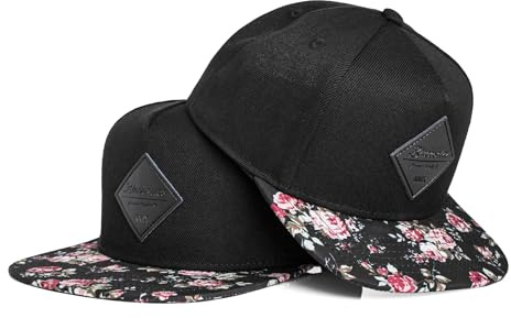 Blackskies® Essentials Snapback Cap - 2er-Set Eltern Kinder - Partnerlook Baseball Cap Mutter-Vater-Kind Geschenk Mini-Me Basecap Papa-Sohn & Mama-Tochter