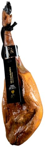 El Catedrático | Jamón de Bellota 100% Ibérico | Pieza Completa entre 7,2kg - 7,4kg | Etiqueta Negra Premium | Curación 36 Meses | Cerdos Criados en Libertad Alimentados con Bellotas