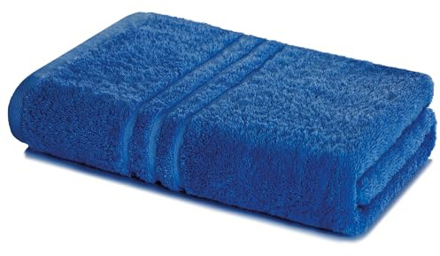 Lavea® Badetuch 100x150 cm - Sroyalblau | 100% Baumwolle, Großes Duschtuch, saugstark, weich und hautfreundlich, Frottierserie Elena, waschbar und strapazierfähig
