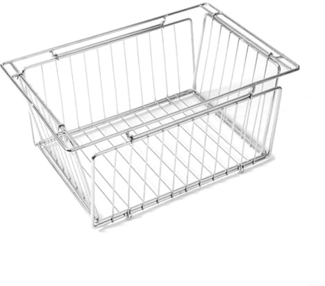 Sandyseptember Panier de vidange de camping pliable en acier inoxydable, grille de rangement pour cuisine extérieure, camping-car, pique-nique