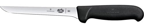 Victorinox CW455 Fibrox Boning Knife Narrow Curved Blade,Black,5.6603.12