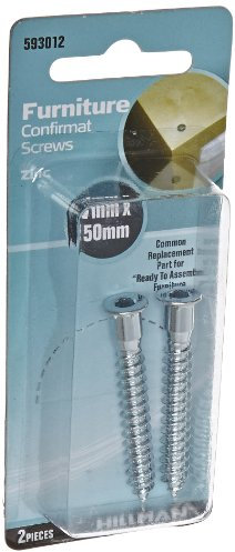 The Hillman Group 593012 Confirmat Lot de 2 vis en zinc 7 x 50 mm
