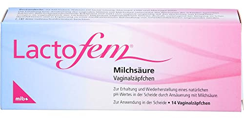 Lactofem, Vaginalzäpfchen, für natürliche Vaginalflora, 14 Stück | natürliche Vaginalflora, Vaginalzäpfchen, für Frauen, Packungsgröße: 14 Stück