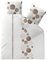 CelinaTex Touchme Biber Bettwäsche 200 x 200 cm 3teilig Baumwolle Bettbezug, Set, Bettgarnitur für Sommer und Winter, ganzjährig, pflegeleicht, Curly Punkte Streifen weiß braun grau