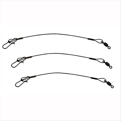 Eagle Claw 08012-006 12-Inch Steel Leader 30#, Black