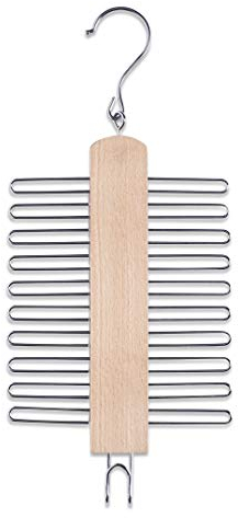 Zeller 17120 Percha para Corbatas, Madera, Marrón, 17x2.5x39 cm