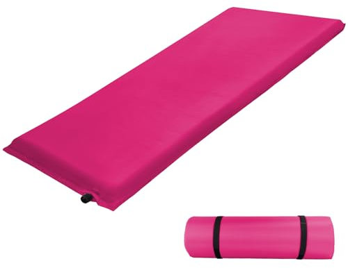 ALPIDEX Isomatte Camping 2.5 cm┃6 cm┃10 cm Dick Schaumstoff Selfinflating Matte Selbstaufblasende Outdoor Thermomatte Robust Isolierend, Maße:200 x 66 x 10 cm, Farbe:Berry