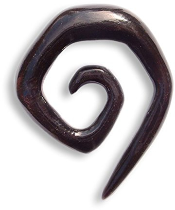 Island Piercings PAAR Dehnungsspirale Spirale Sichel Horn 8mm