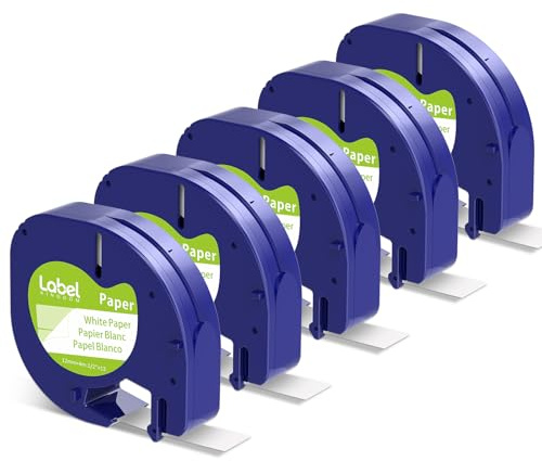 Compatible with Dymo Letratag Refills 91330 White Paper Label Maker Tape