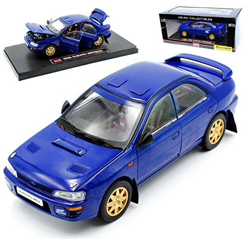 Sun Star Subaru Impreza WRX STI Limousine Blau 1996 1/18 Modell Auto