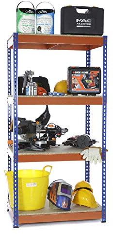 Racking Solutions Extra Heavy Duty Industrial Garage Racking/Shelving Unit 400KG Per Shelf (1800mm H x 900mm W x 450mm D)