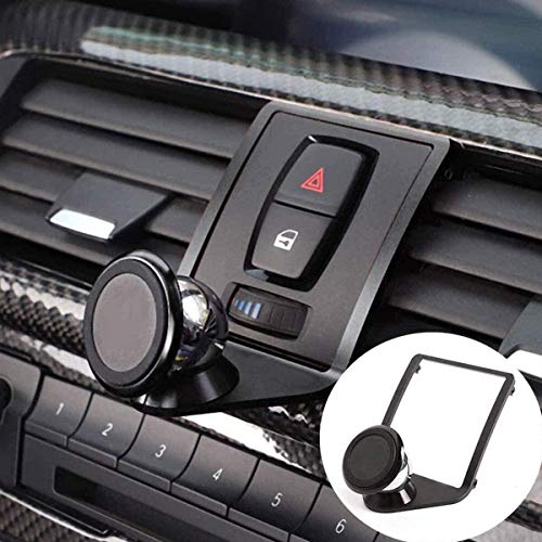 DIYUCAR Auto Handyhalterung Auto Lüftung Handyhalterung Auto Lüftung für F22 F23 F30 F31 F34 F32 F33 F34 F35 F36 F80 F82 M4 2013-2019, Schwarz