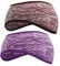 SAVITA 2 Pack Winter Ear Warmers Headband Stretchy Yoga Headband Gym Sport Headband Thermal Ear Muffs Ski Headband Moisture Wicking for Women Man(Purple, Brown)