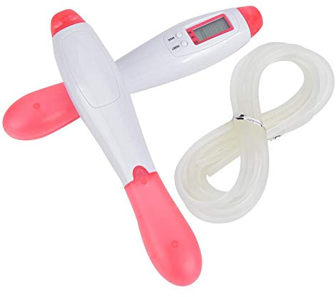 Comptage Jumprope, Compteur Electronique Jumprope Sport Equipment Corde À Sauter Numérique Digital Jump Rope pour Etudiant Ecole Utilisation Réglable(Rose)