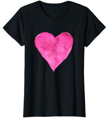 Cœur Rouge et Rose pour Femmes et Filles T-Shirt