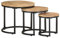 Tidyard 3er Set Couchtisch Satztische Satztisch-Set Beistelltisch in Massivem Akazienholz, Wohnzimmertisch Tischset Tisch Runder Seitentisch Sofatisch Kaffeetisch Tisch-Set Verschiedenen Größen