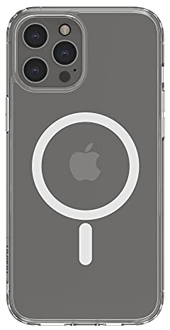 Belkin Coque de protection pour iPhone 12 Pro compatible MagSafe (avec revêtement antimicrobien, aimants intégrés et rebords surélevés antichocs pour protéger l'appareil photo) Transparent