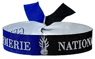 BDM Bracelet Tissu de la Garde Nationale française, France. Gendarmerie Nationale Ceinture pour Les Hommes et Les Femmes réglables.