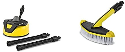 Kärcher T 5 Patio Cleaner - Pressure Washer Accessory & 2643-233.0 Soft Washing Brush - Pressure Washer Accessory
