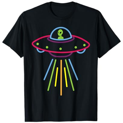 UFO Alien Enthusiast Geschenkidee Neon EDM Party Liebhaber Rave T-Shirt
