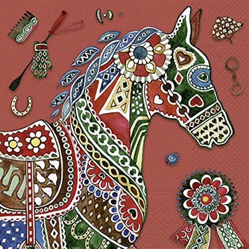 IHR Ideal Home Range - Papierservietten DARIO red 20 St. Lunch-Servietten 33 x 33 cm