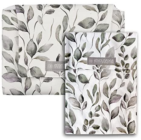 Fasciatoio Pieghevole da Passeggio + Portapannolini Confezione da 2 Pezzi - Fasciatoio da Viaggio Portatile Impermeabile abbinato con Organizer Porta Pannolini da Borsa (Botanic)