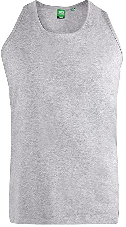 D555 Mens Adults Fabio Plain Muscle Vest Grey 5XL