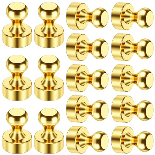 16 Pcs Fridge Magnets, Refrigerator Magnets, Small Strong Magnets, Whiteboard Magnets for Fridge, Magnetic Push Pins for Locker, Kitchen Decor and Accessories, Office, Classroom Organization