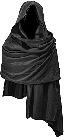 JCBFUME Cowl Hood Scarf Rogue Hood Mittelalter Umhang Renaissance Kostüm Herren Halswärmer Kapuzenumhang Hut Cyberpunk Zubehör, Mehrfarbig