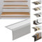 KARAT Nez de marche en forme de L en aluminium, 1 pièce, 90 x 3 x 2 cm, autocollant, argenté, pour parquet et stratifié, matériel de montage, profilé de marches en 3 longueurs et 4 couleurs, intégral