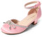 Dream Pairs Eleganti Principessa Scarpe Kids Ballerine Bambine Scarpe Festa Matrimonio Lucida Festa Scarpe,Size 36,Rosa,SDFL2318K