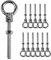 LALAGO 12 Stk. Augbolzen | Augenschraube M6 x 60mm | Ringschrauben M6| Ösenschraube 304 Edelstahl | Schraubhaken Augenschrauben M6