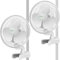 VIVOSUN AeroWave A6 Grow Tent Clip Fan, Patented Portable Auto Oscillating Fan 6 with 2-Speed, Strong Airflow but Low Noise, and Fully-Adjustable Tilt for Hydroponic Ventilation, White, 2-Pack